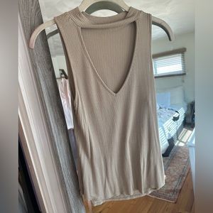 Tan Cut Out Going Out Top
